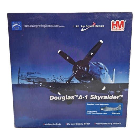 HOBBY MASTER 1:72 A - 1H SKYRAIDER USN VA - 85 BLACK FALCONS USS FORRESTAL HA2908 - Toys & Games:Diecast & Vehicles:Aircraft & Spacecraft:Contemporary Manufacture